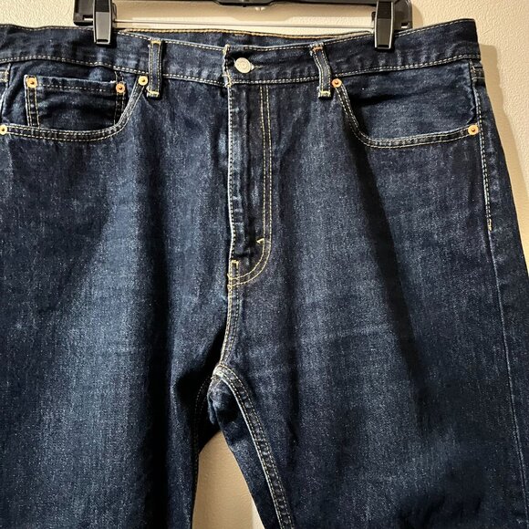 505 Levi's Men's Wide Leg dark blue jeans size 40X32 - Picture 2 of 9